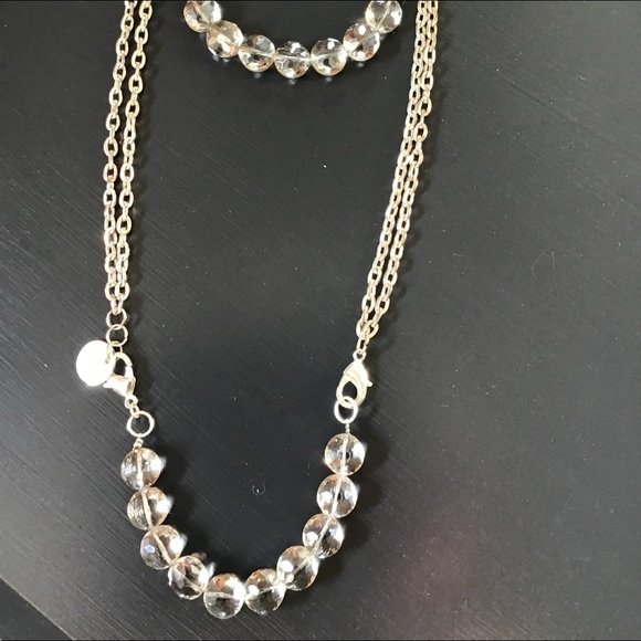 Silver necklace that also converts to a necklace and matching bracelet - Picture 2 of 2